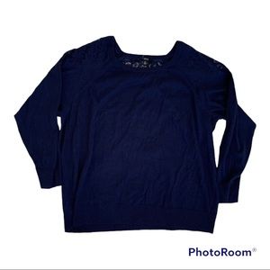 TORRID Lace Shoulder Sweater